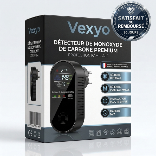 Détecteur monoxyde de carbone avec alarme sonore